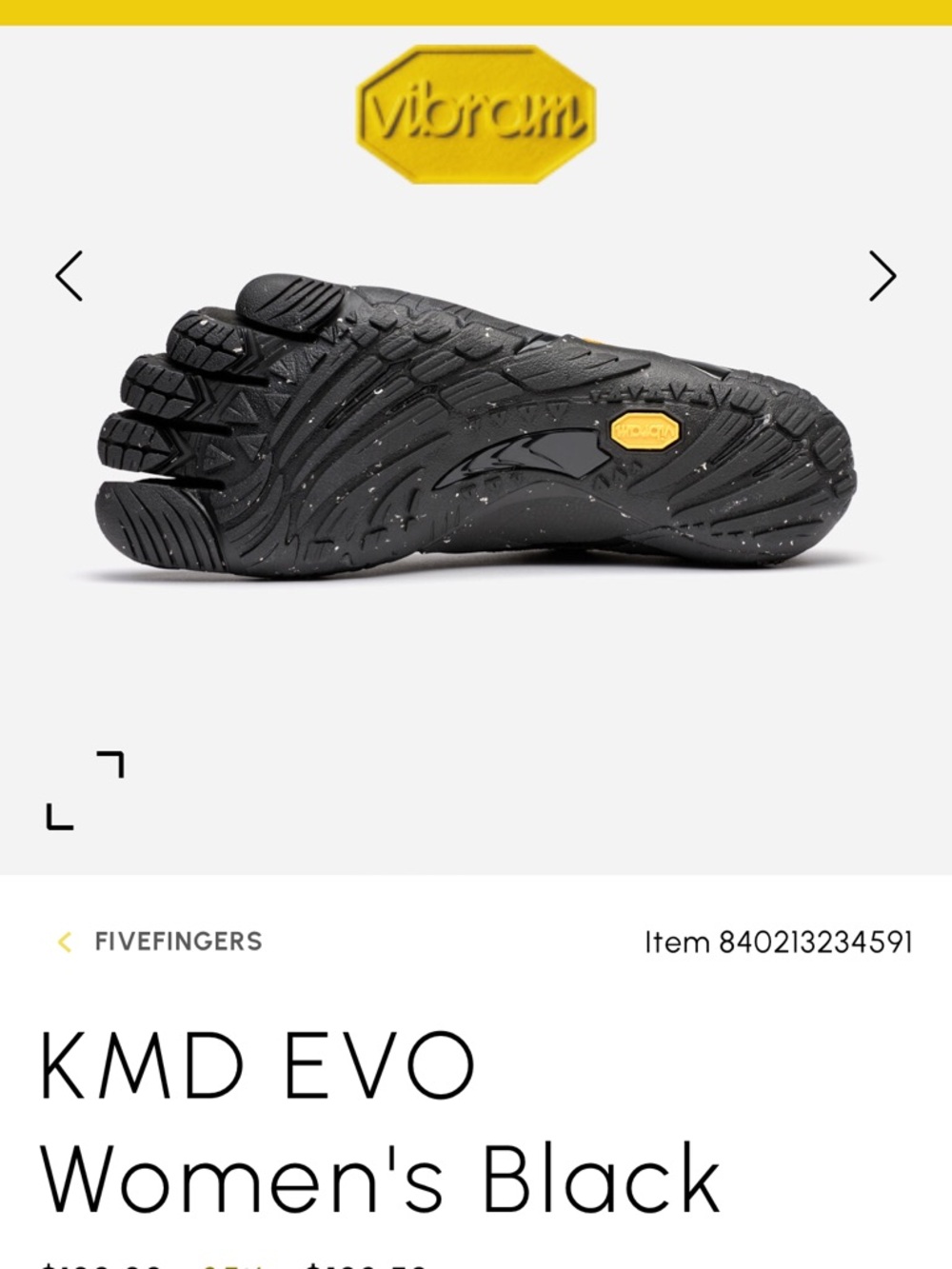 Vibram FiveFingers KMD EVO Women's Black EU 37 New In Box - Picture 8 of 9